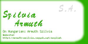 szilvia armuth business card